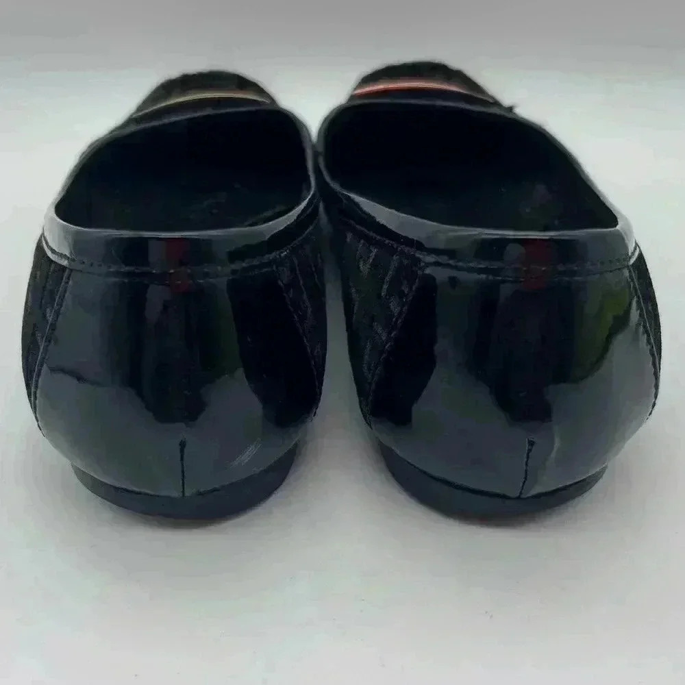 Fendi Italy Black Velour Slip-On Ballet Womens Flats 38 Look At Photos - Picture 9 of 15
